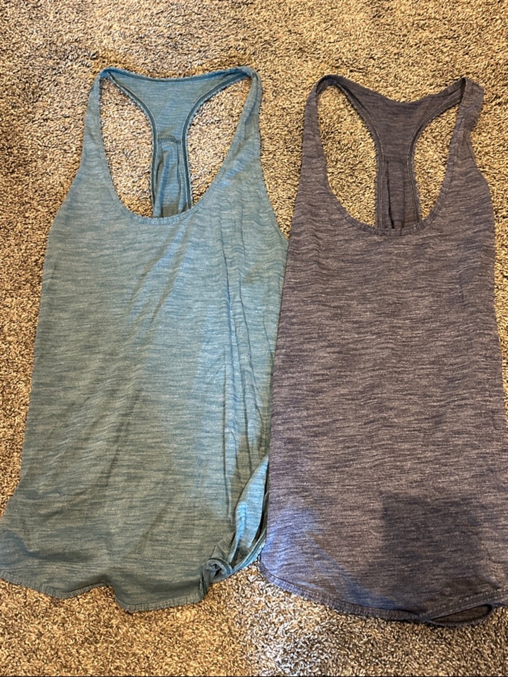 lululemon athletica Lightweight Racerback Tanks - Teal Green & navy